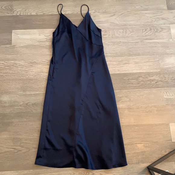 Navy slip dress - Picture 3 of 4